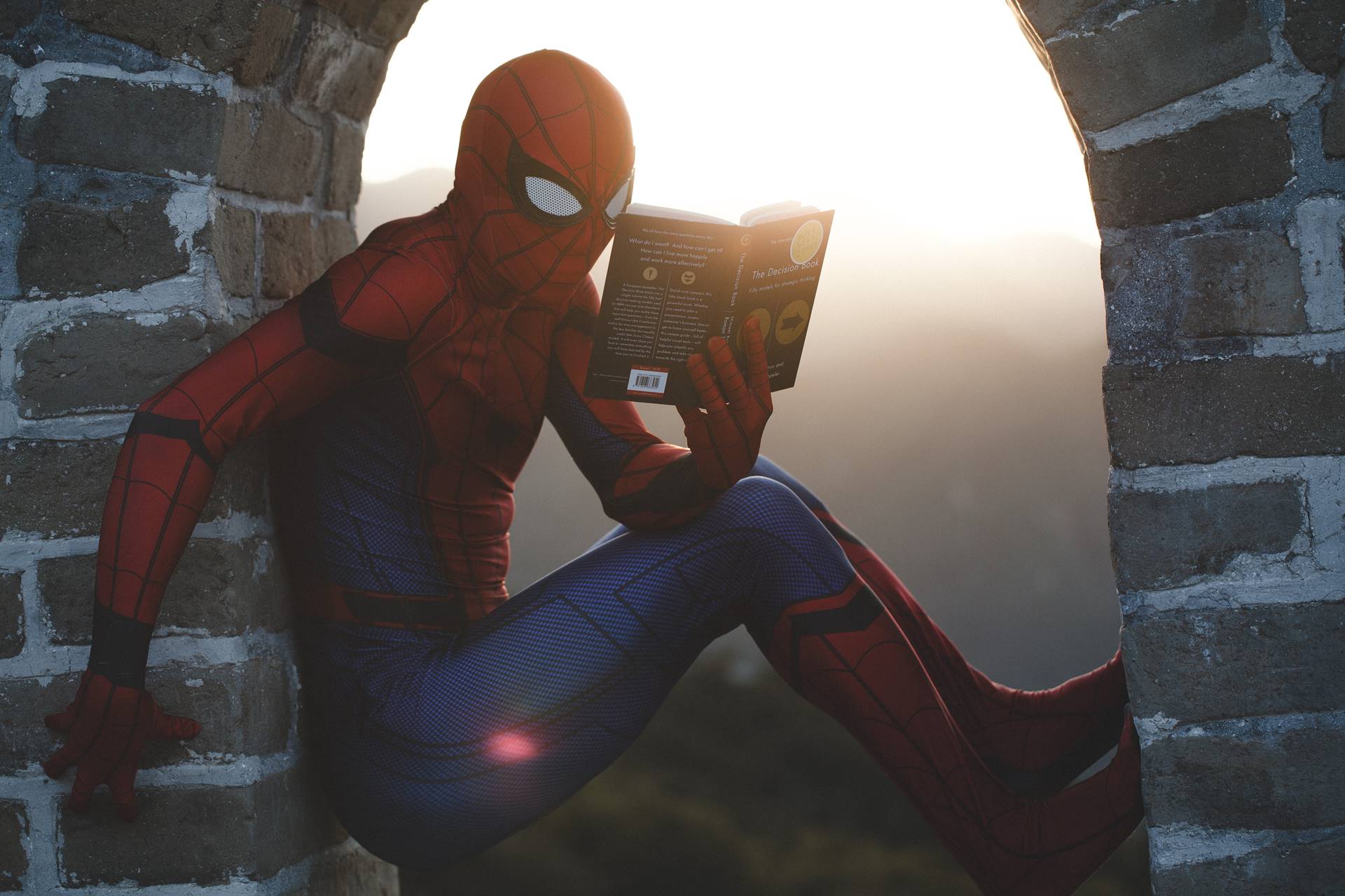 Spider-Man Reading